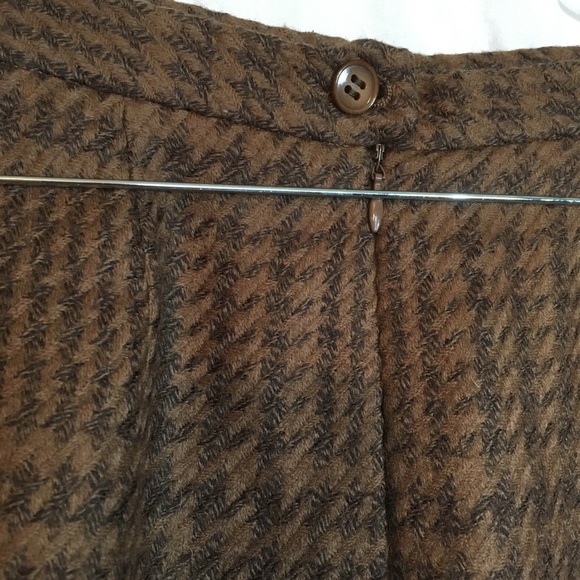 M. Keller Wool Houndstooth Plaid Pencil Skirt - Picture 7 of 8